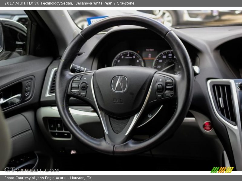 Bellanova White Pearl / Graystone 2017 Acura TLX V6 Technology Sedan