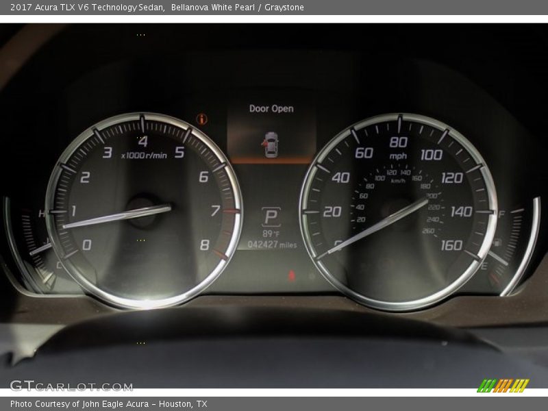 Bellanova White Pearl / Graystone 2017 Acura TLX V6 Technology Sedan