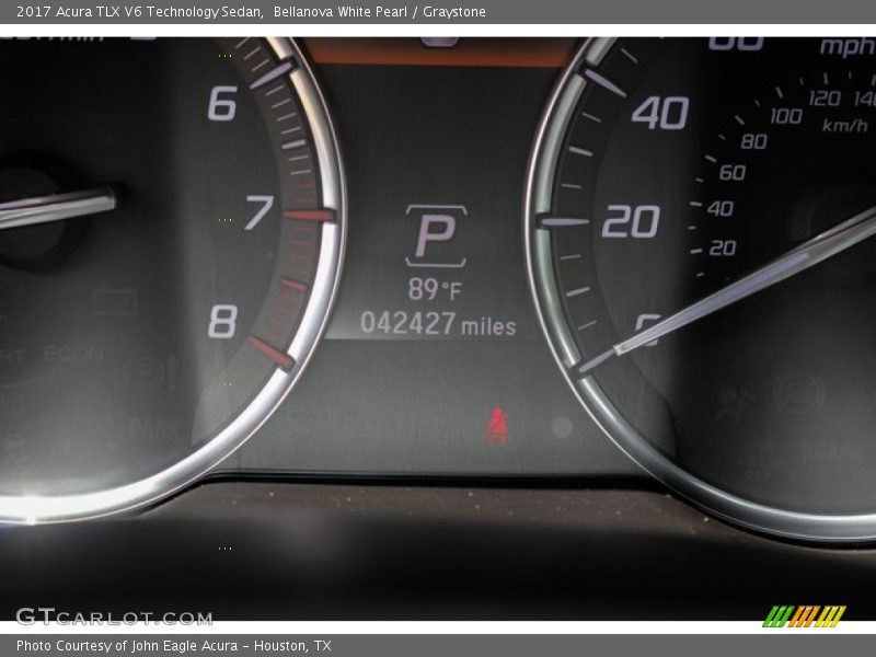Bellanova White Pearl / Graystone 2017 Acura TLX V6 Technology Sedan