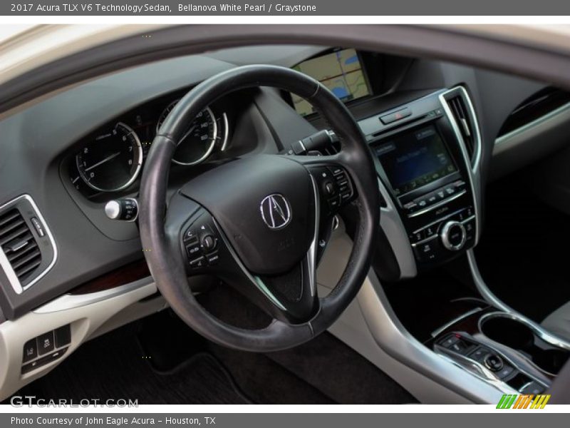 Bellanova White Pearl / Graystone 2017 Acura TLX V6 Technology Sedan