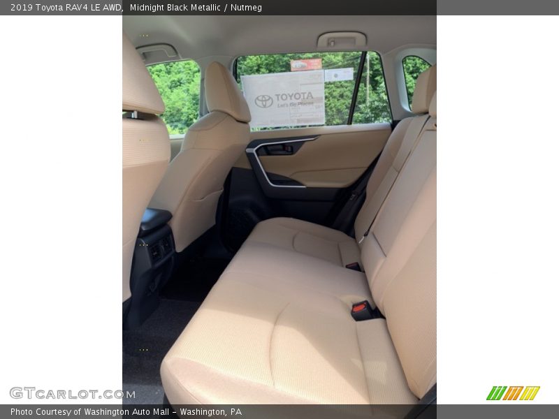 Midnight Black Metallic / Nutmeg 2019 Toyota RAV4 LE AWD