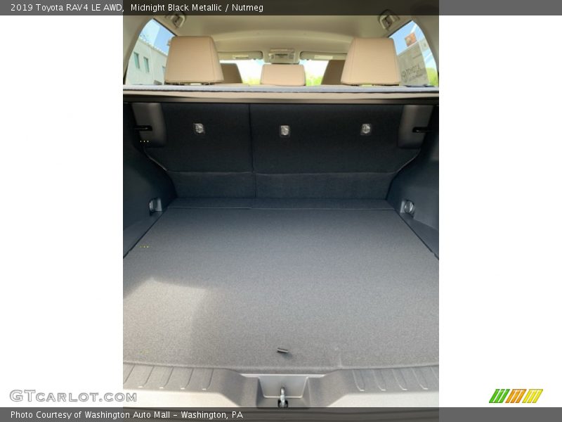 Midnight Black Metallic / Nutmeg 2019 Toyota RAV4 LE AWD