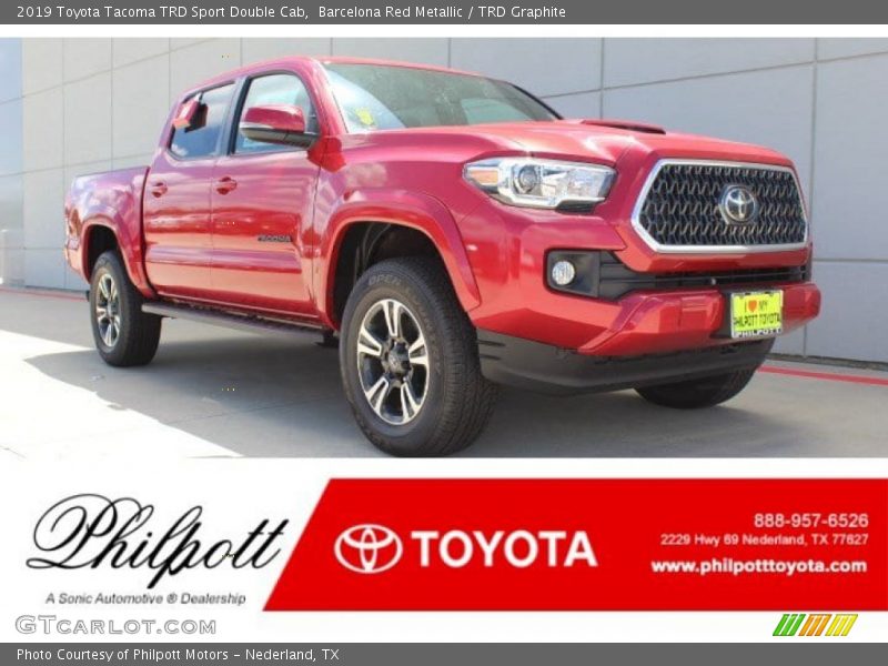 Barcelona Red Metallic / TRD Graphite 2019 Toyota Tacoma TRD Sport Double Cab