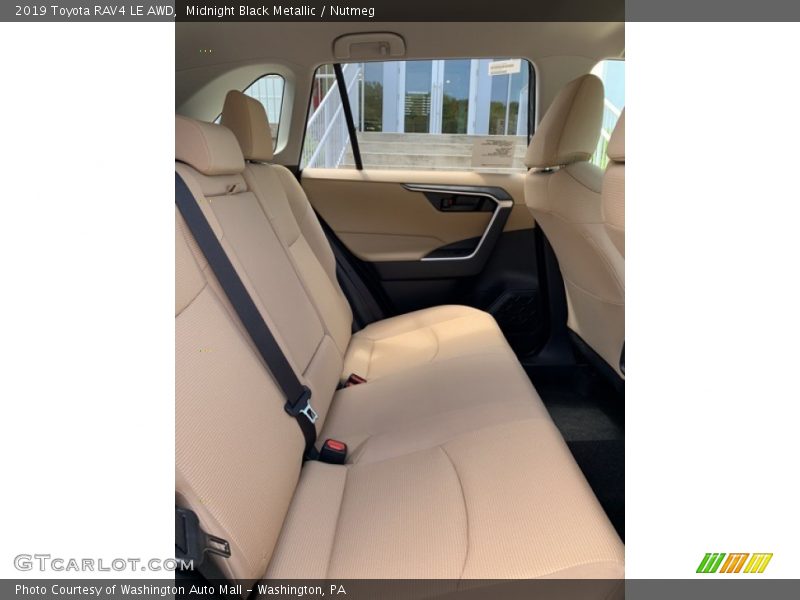 Midnight Black Metallic / Nutmeg 2019 Toyota RAV4 LE AWD