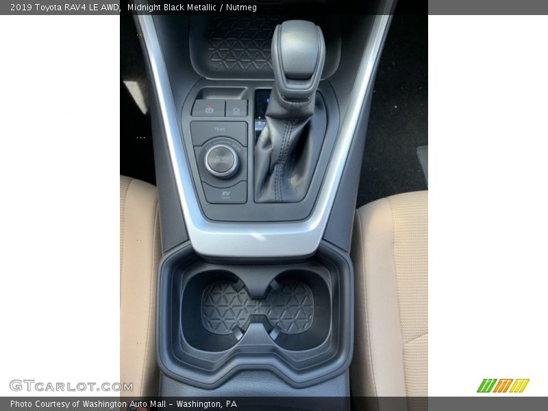Midnight Black Metallic / Nutmeg 2019 Toyota RAV4 LE AWD