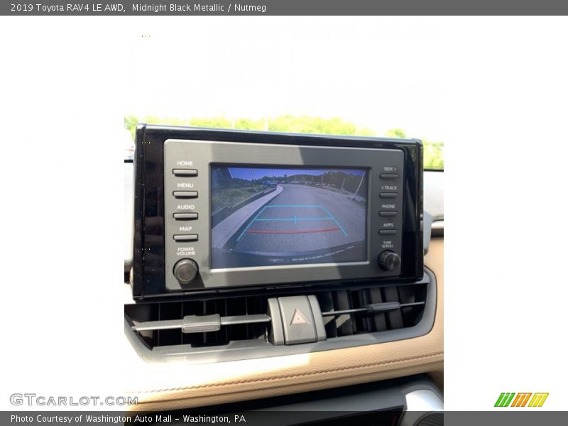Midnight Black Metallic / Nutmeg 2019 Toyota RAV4 LE AWD