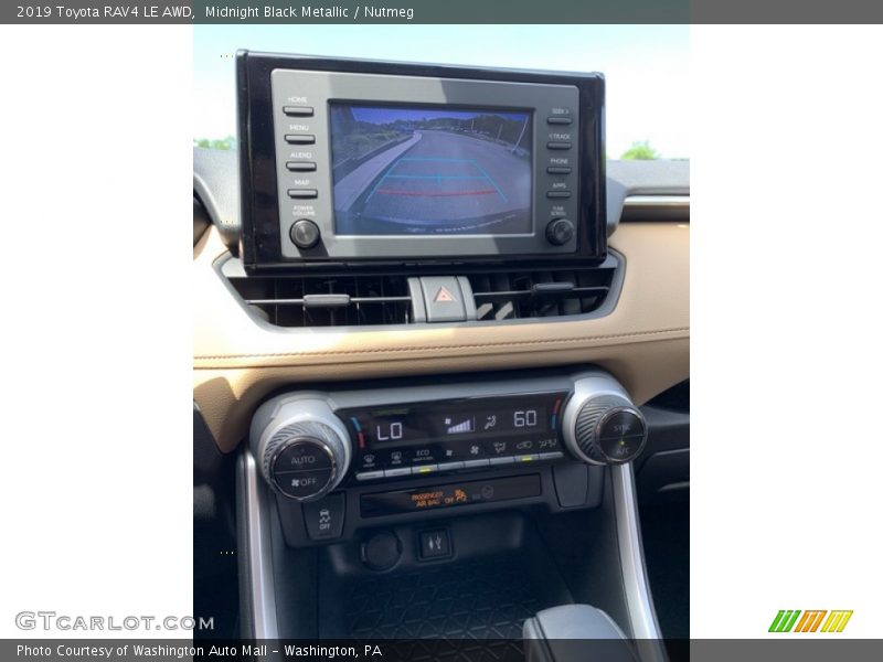 Midnight Black Metallic / Nutmeg 2019 Toyota RAV4 LE AWD
