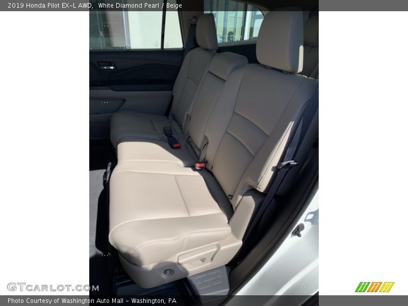 White Diamond Pearl / Beige 2019 Honda Pilot EX-L AWD