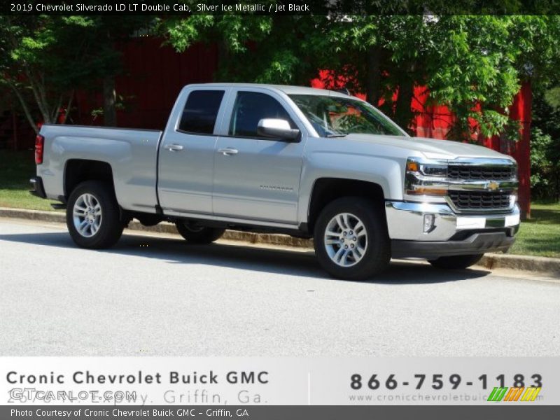 Silver Ice Metallic / Jet Black 2019 Chevrolet Silverado LD LT Double Cab