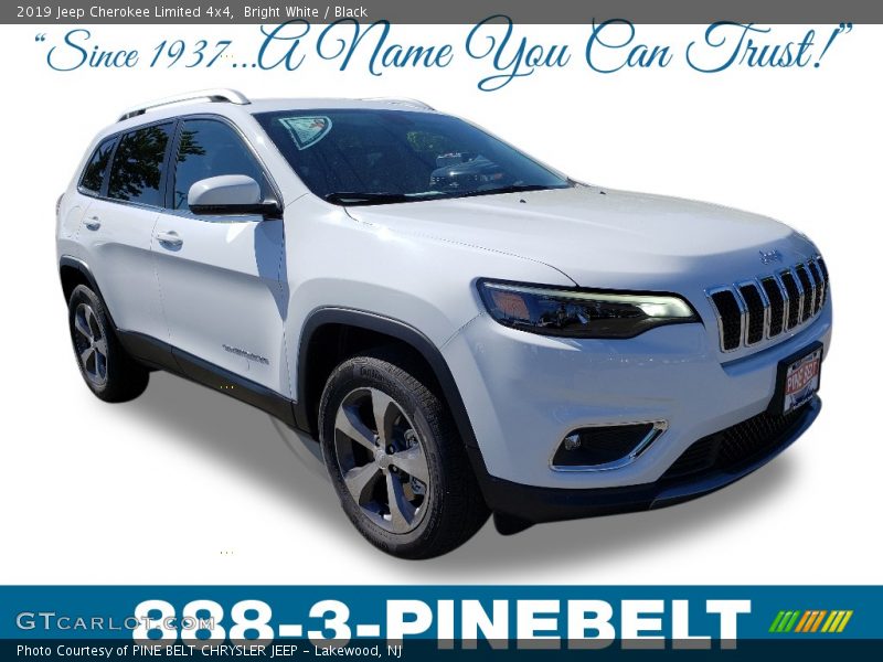Bright White / Black 2019 Jeep Cherokee Limited 4x4