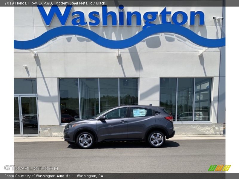 Modern Steel Metallic / Black 2019 Honda HR-V LX AWD