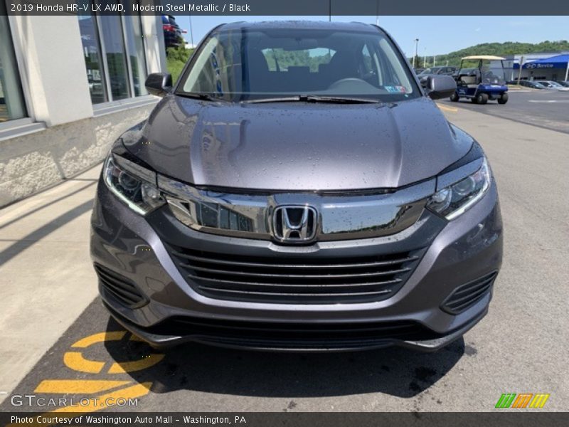 Modern Steel Metallic / Black 2019 Honda HR-V LX AWD