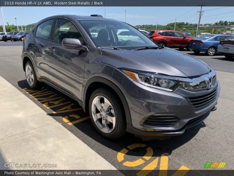 Modern Steel Metallic / Black 2019 Honda HR-V LX AWD