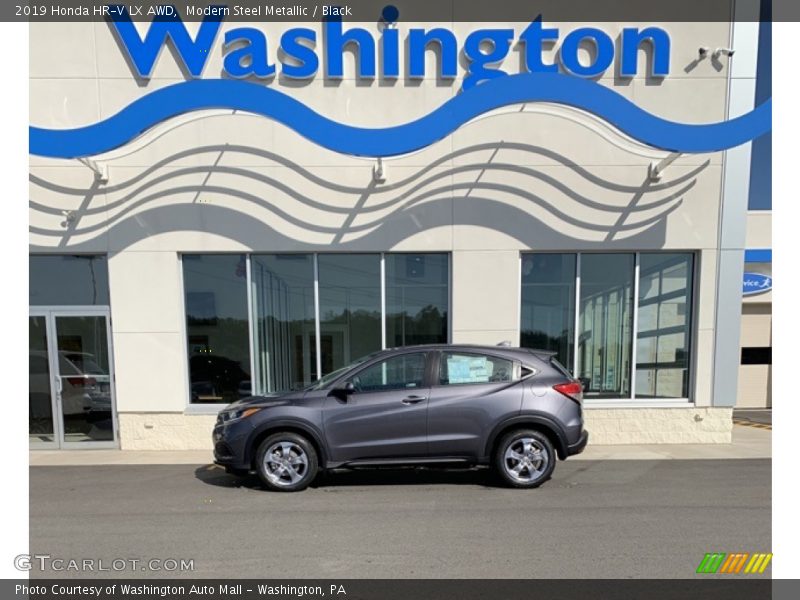 Modern Steel Metallic / Black 2019 Honda HR-V LX AWD
