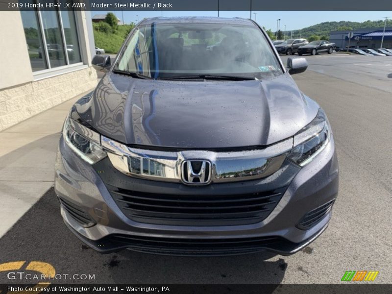 Modern Steel Metallic / Black 2019 Honda HR-V LX AWD