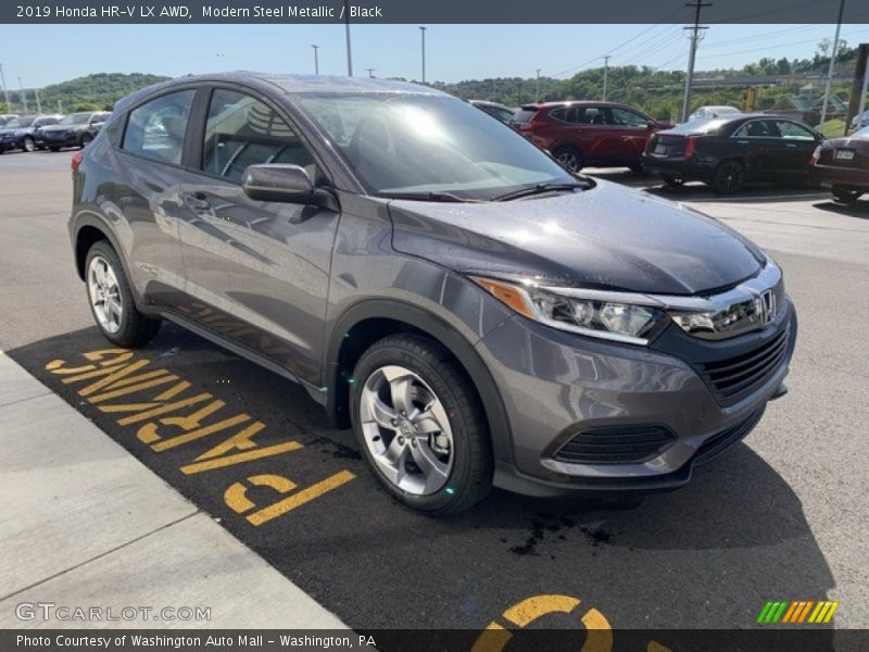 Modern Steel Metallic / Black 2019 Honda HR-V LX AWD