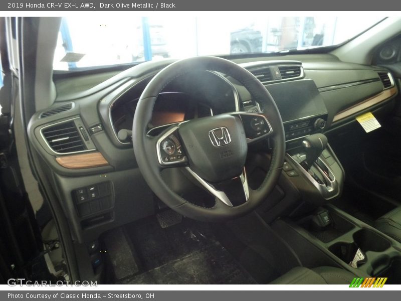 Dark Olive Metallic / Black 2019 Honda CR-V EX-L AWD