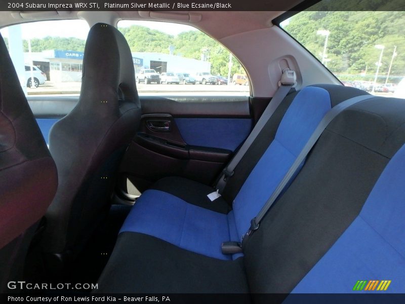 Platinum Silver Metallic / Blue Ecsaine/Black 2004 Subaru Impreza WRX STi
