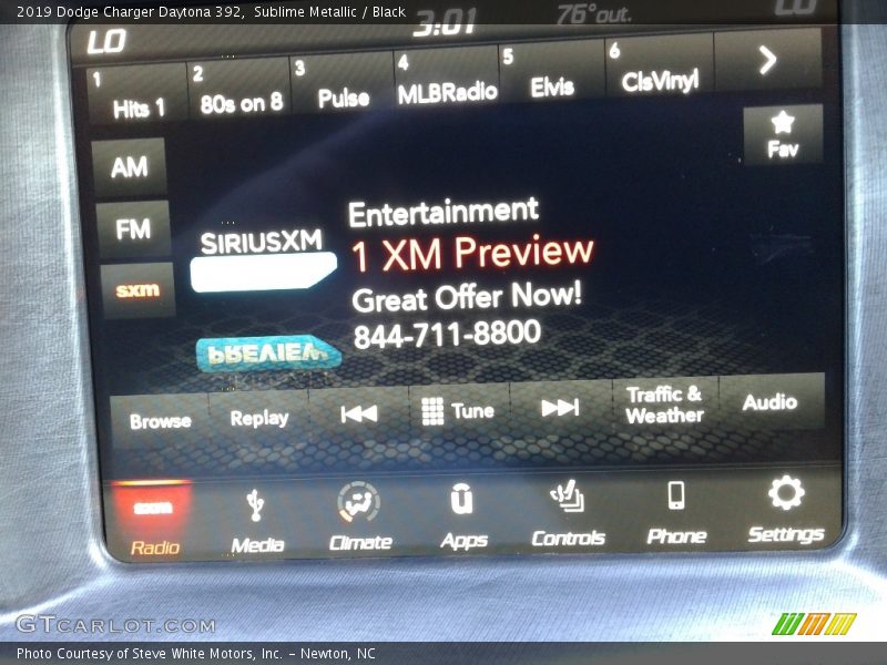 Sublime Metallic / Black 2019 Dodge Charger Daytona 392