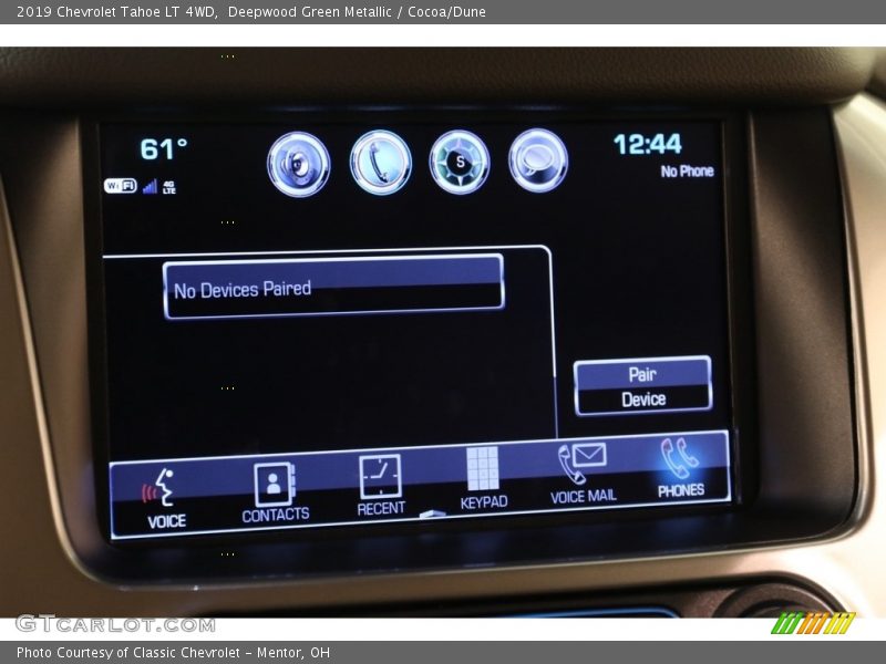 Deepwood Green Metallic / Cocoa/Dune 2019 Chevrolet Tahoe LT 4WD