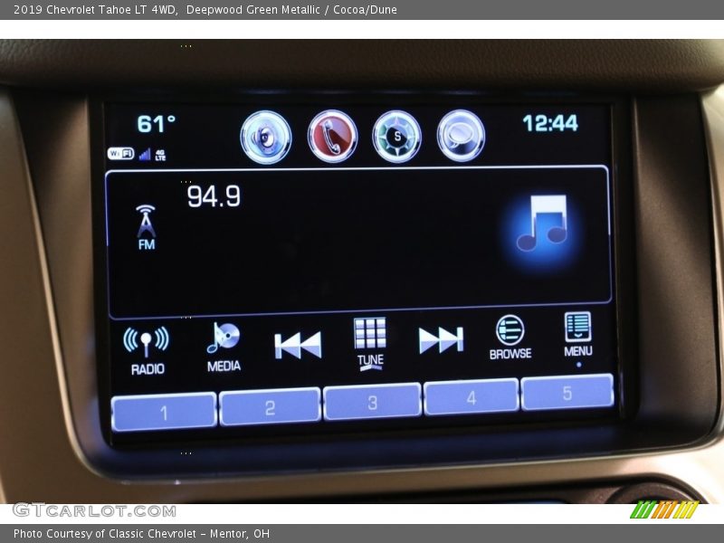 Deepwood Green Metallic / Cocoa/Dune 2019 Chevrolet Tahoe LT 4WD