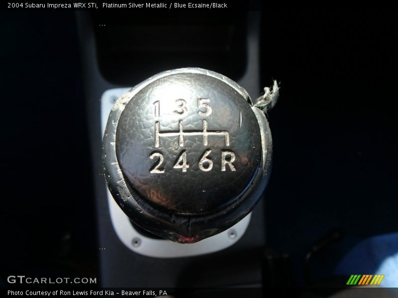 Platinum Silver Metallic / Blue Ecsaine/Black 2004 Subaru Impreza WRX STi