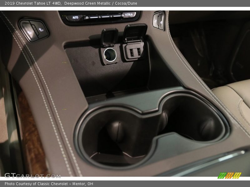 Deepwood Green Metallic / Cocoa/Dune 2019 Chevrolet Tahoe LT 4WD