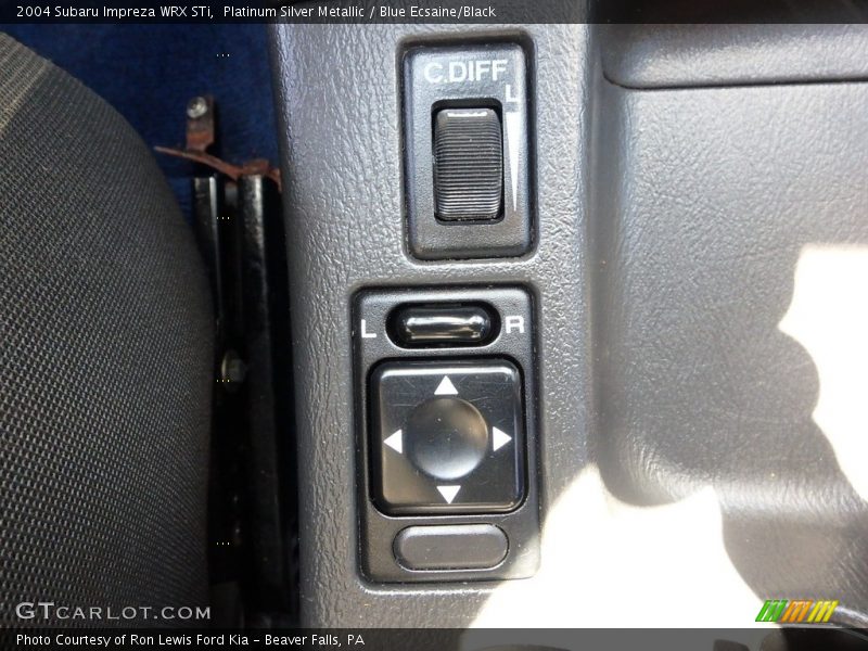 Platinum Silver Metallic / Blue Ecsaine/Black 2004 Subaru Impreza WRX STi