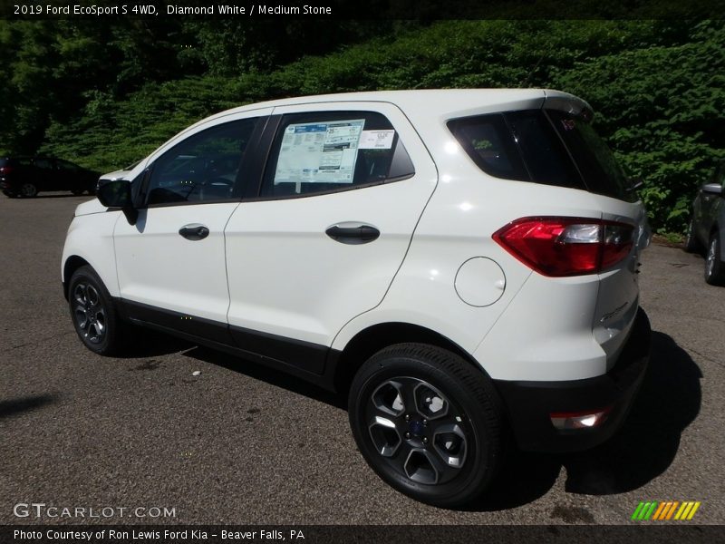 Diamond White / Medium Stone 2019 Ford EcoSport S 4WD
