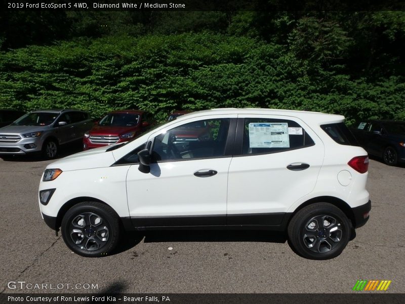 Diamond White / Medium Stone 2019 Ford EcoSport S 4WD