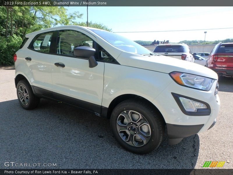 Diamond White / Medium Stone 2019 Ford EcoSport S 4WD