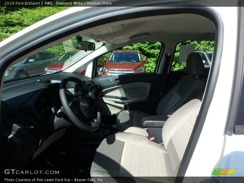 Diamond White / Medium Stone 2019 Ford EcoSport S 4WD