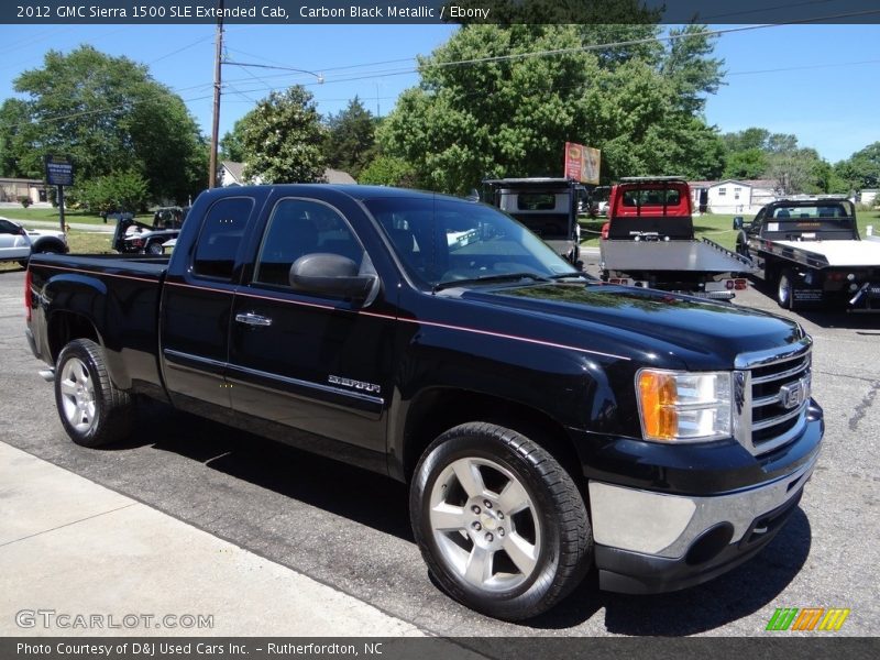 Carbon Black Metallic / Ebony 2012 GMC Sierra 1500 SLE Extended Cab