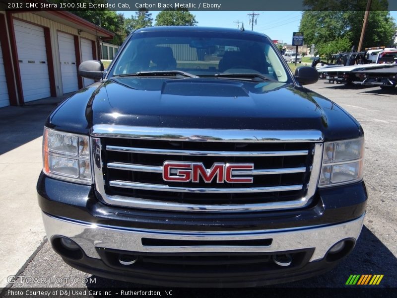 Carbon Black Metallic / Ebony 2012 GMC Sierra 1500 SLE Extended Cab