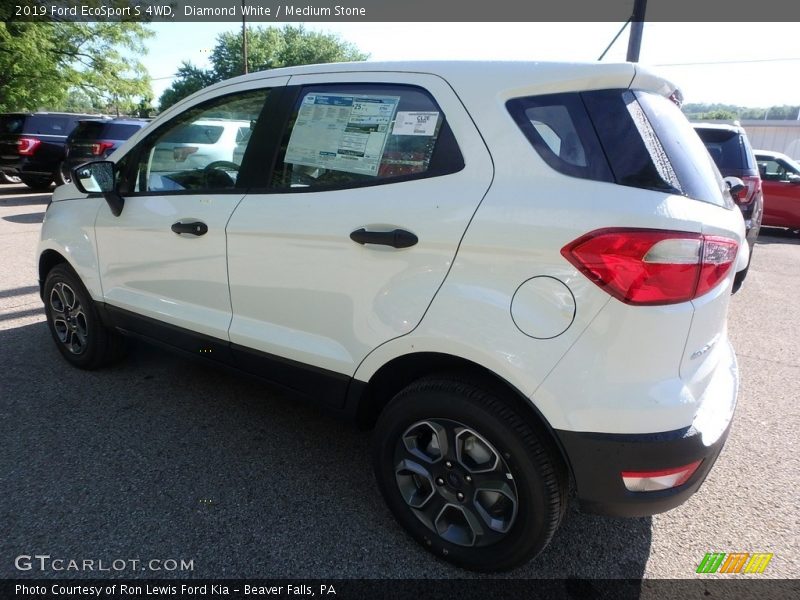 Diamond White / Medium Stone 2019 Ford EcoSport S 4WD