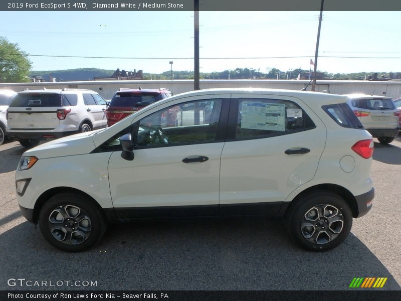 Diamond White / Medium Stone 2019 Ford EcoSport S 4WD