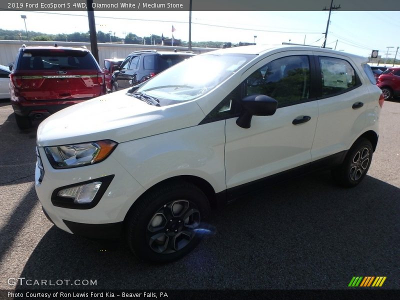 Diamond White / Medium Stone 2019 Ford EcoSport S 4WD