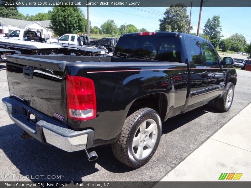 Carbon Black Metallic / Ebony 2012 GMC Sierra 1500 SLE Extended Cab