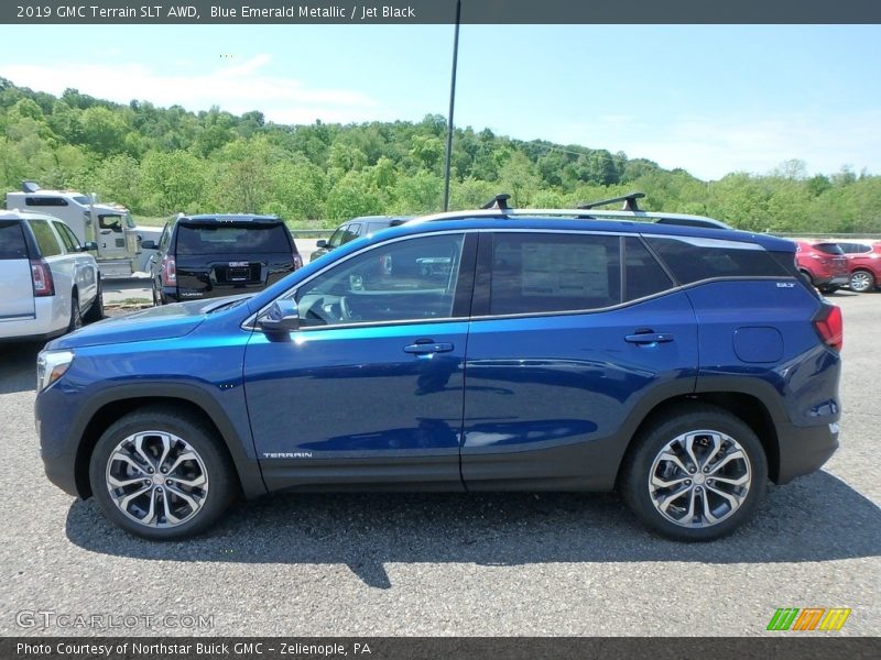 Blue Emerald Metallic / Jet Black 2019 GMC Terrain SLT AWD