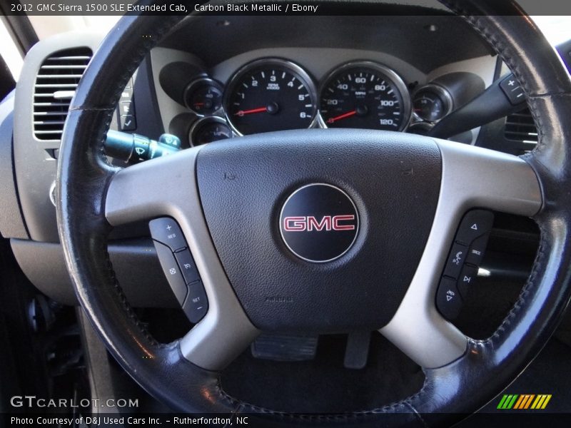 Carbon Black Metallic / Ebony 2012 GMC Sierra 1500 SLE Extended Cab