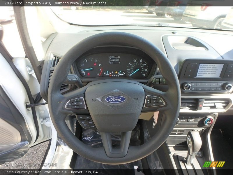 Diamond White / Medium Stone 2019 Ford EcoSport S 4WD