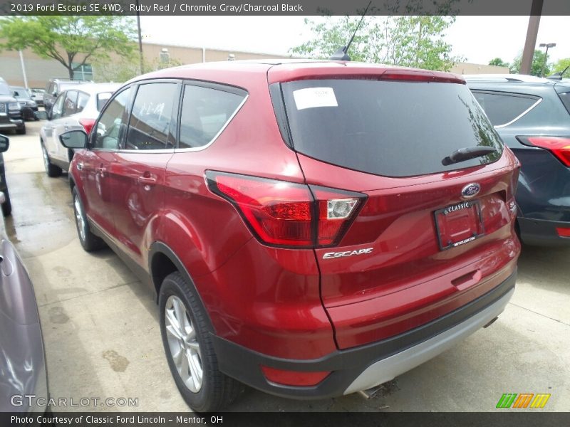 Ruby Red / Chromite Gray/Charcoal Black 2019 Ford Escape SE 4WD