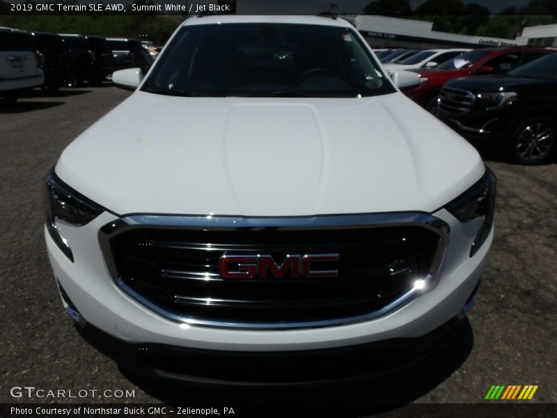Summit White / Jet Black 2019 GMC Terrain SLE AWD