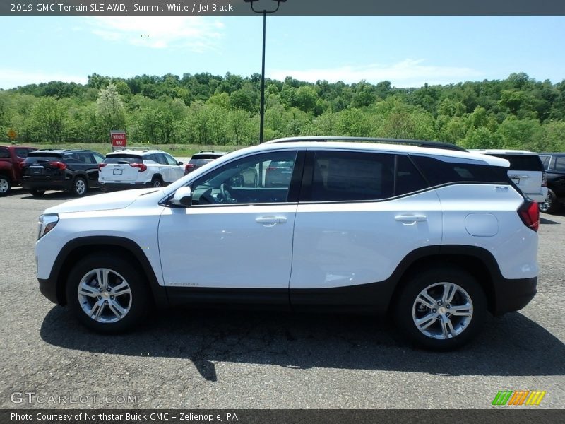 Summit White / Jet Black 2019 GMC Terrain SLE AWD