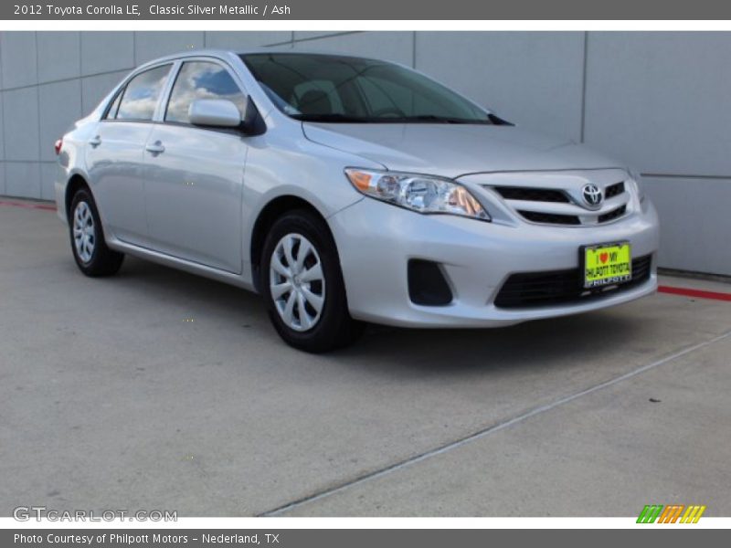 Classic Silver Metallic / Ash 2012 Toyota Corolla LE