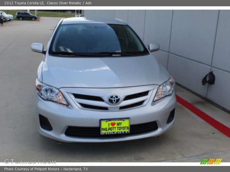 Classic Silver Metallic / Ash 2012 Toyota Corolla LE