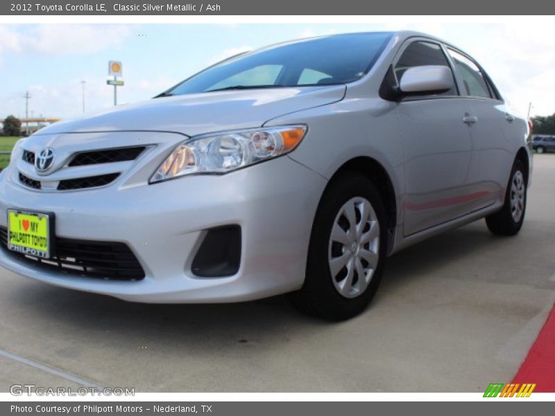 Classic Silver Metallic / Ash 2012 Toyota Corolla LE