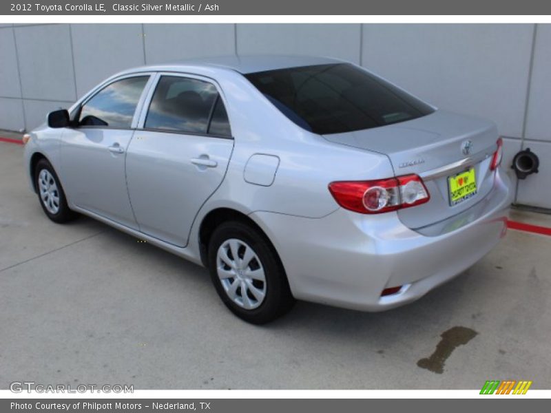 Classic Silver Metallic / Ash 2012 Toyota Corolla LE