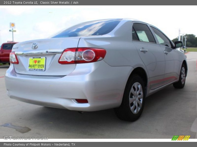 Classic Silver Metallic / Ash 2012 Toyota Corolla LE