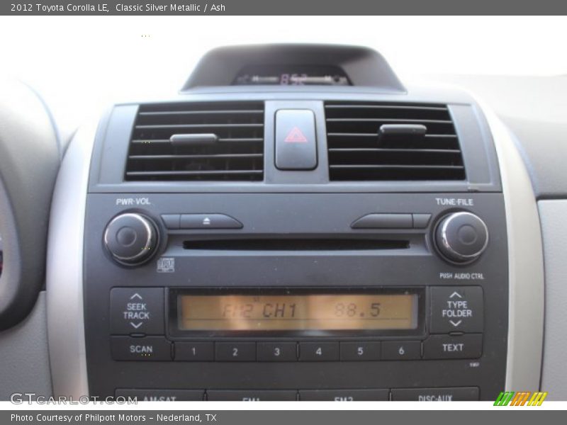 Classic Silver Metallic / Ash 2012 Toyota Corolla LE